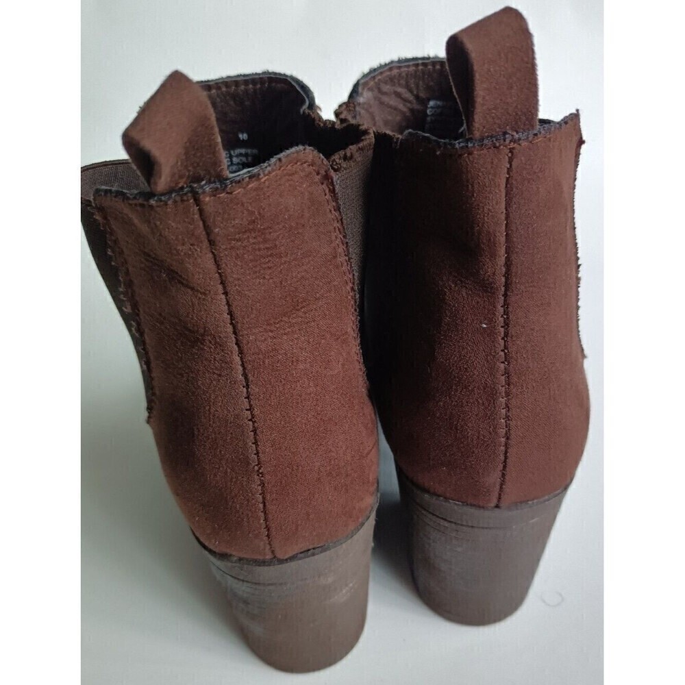 Tahari Ankle Boots Size 10 Womens Brown Suede Pointed Toe Booties Jenar US - Picture 5 of 8